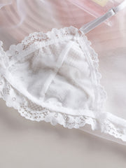 Floral Lace Lingerie Set Unlined Bras & Panties Women's Underwear