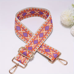 Embroidery Adjustable Purse Strap Wide Canavas Handbag Belt