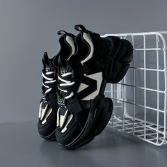 Thick Sole Chunky Sneakers Lace-up Running Shoes Women's Footwear