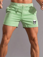 Skull Pattern Activewear Comfy Shorts for Men