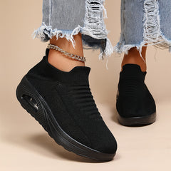 Women's Breathable Knit Slip-On Sneakers Lightweight Shoes