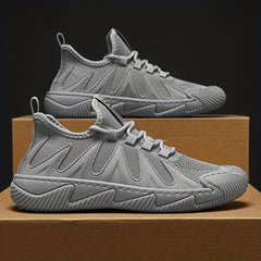 Men's Knitted Breathable Non Slip Sneakers Flat Walking Shoes