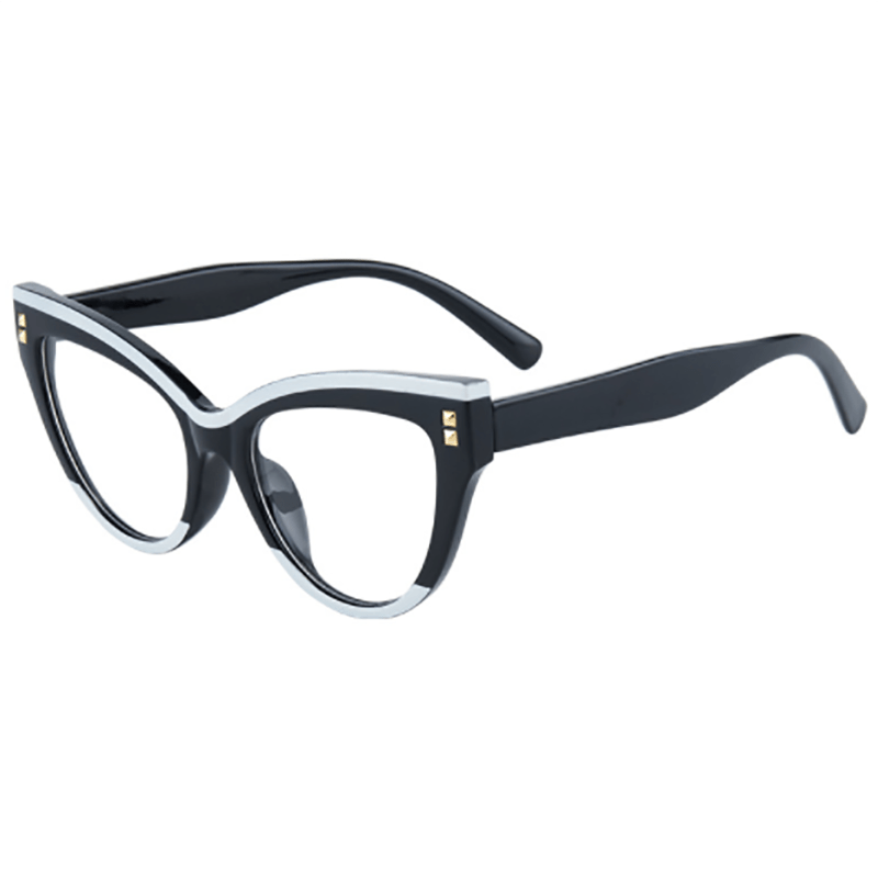 Light Blocking Glasses Large Cat Eye Clear Lens Computer Glasses