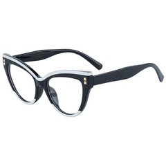 Light Blocking Glasses Large Cat Eye Clear Lens Computer Glasses