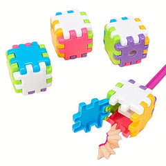 3pcs Mini Rolling Pencil Sharpener Manual School Stationery Gift Toy
