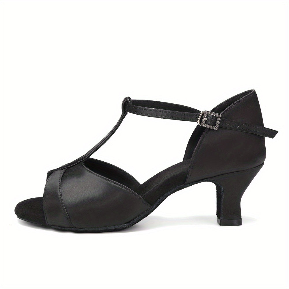 Women's Professional Latin Dance Shoes Medium Heel Lightweight & Comfortable