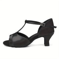 Women's Professional Latin Dance Shoes Medium Heel Lightweight & Comfortable