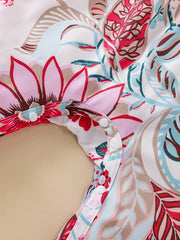 Baby Girls Floral Print Ruffle Cuff Romper