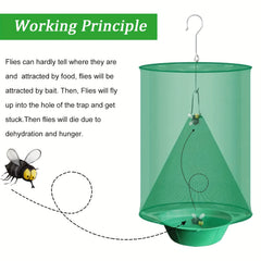 6pcs Ranch Fly Traps Outdoor Hanging Stable Fly Trap Reusable Fly Killer Cage