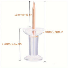 60pcs Transparent Plastic Push Pins for Walls Cork Boards Maps