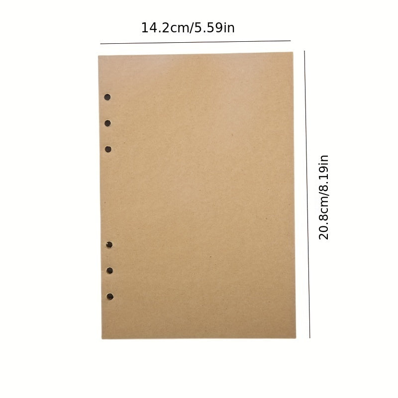 A5 A6 Refill Paper Blank Lined PVC Pouch 6 Holes Inserts 45 Sheets 90 Pages