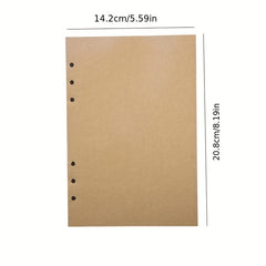 A5 A6 Refill Paper Blank Lined PVC Pouch 6 Holes Inserts 45 Sheets 90 Pages