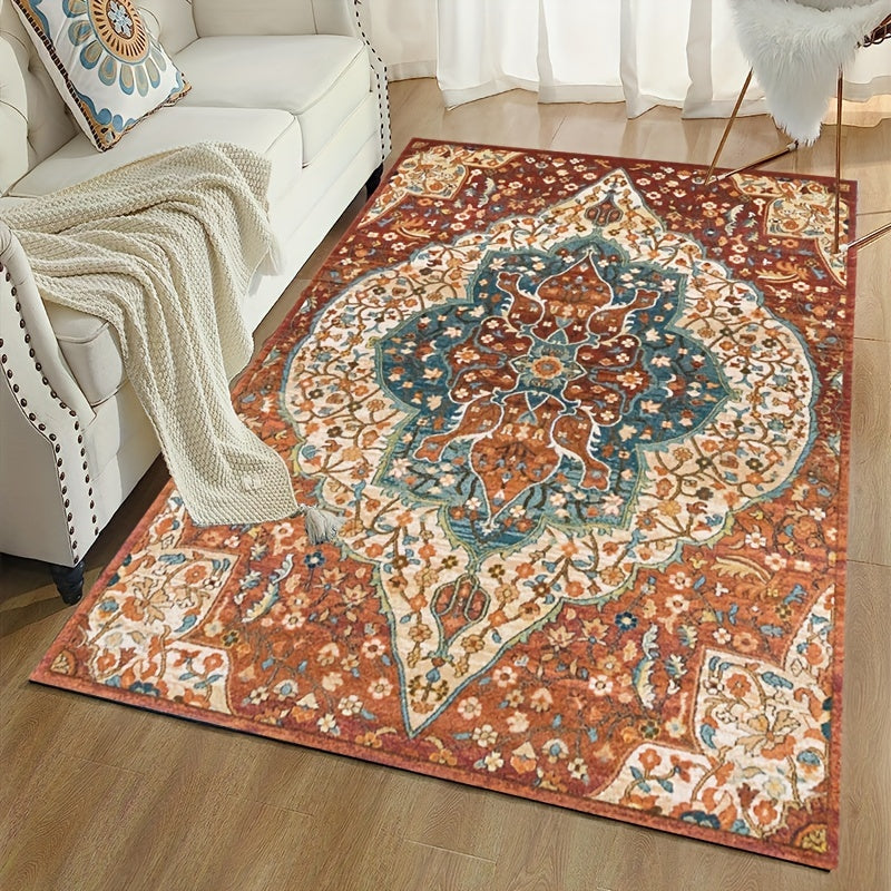 Cashmere Fabric Area Rug Lightweight Washable Carpet