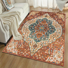Cashmere Fabric Area Rug Lightweight Washable Carpet