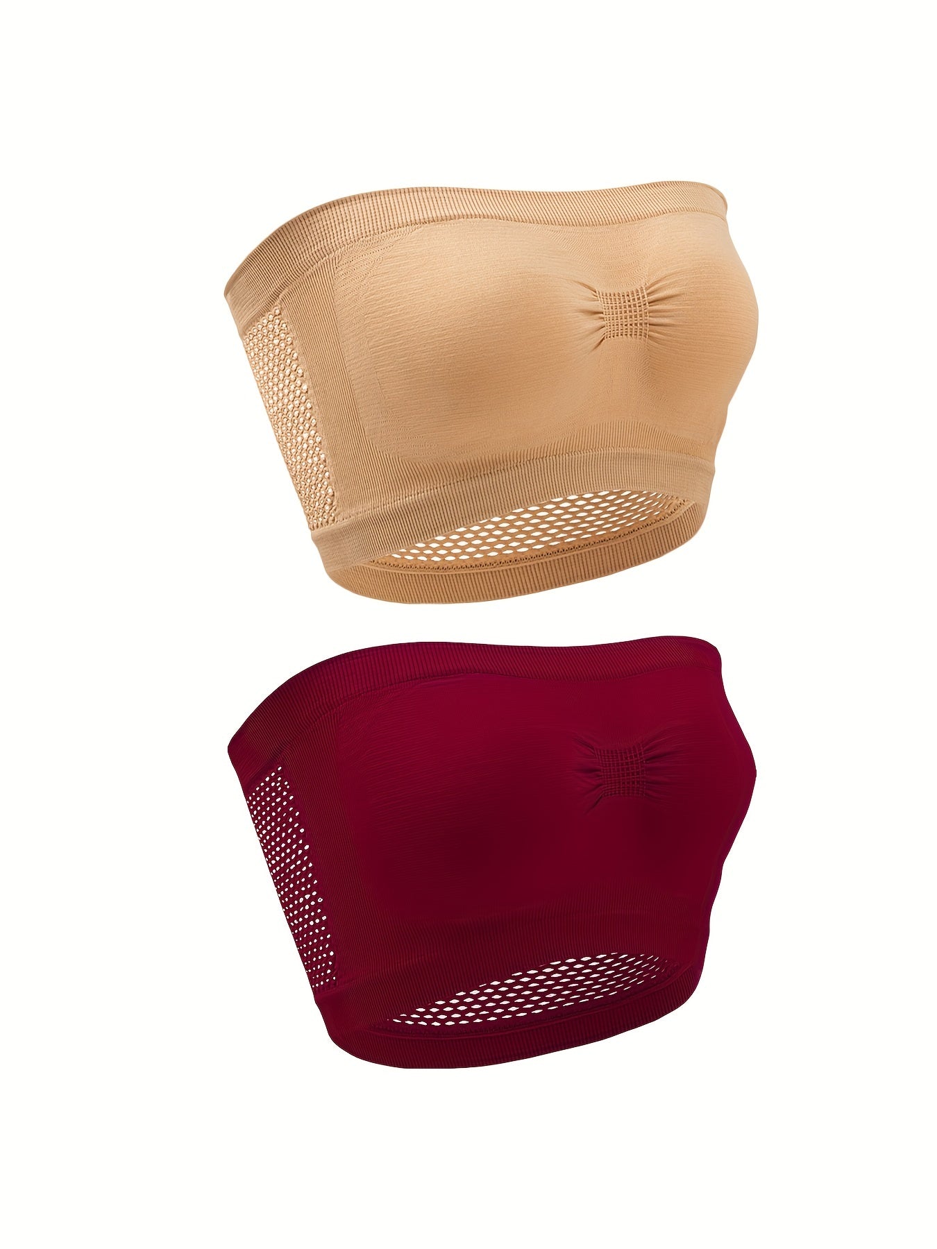 2pcs Seamless Bandeau Bras Soft Stretch Bra Women's Lingerie