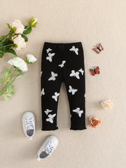 Baby Girls Butterfly Print Cotton Pants for Spring/Autumn