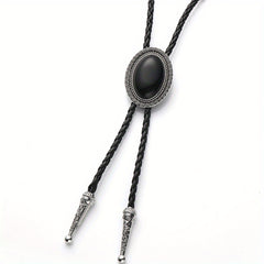 Vintage Gemstone Bolo Tie Western Cowboy Necktie