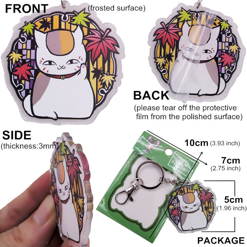 Anime Cat Keychain Acrylic Keyring Cute Schoolbag Accessory