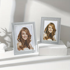Crystal Glass Photo Frame Silvery Wedding Family Photo Frame