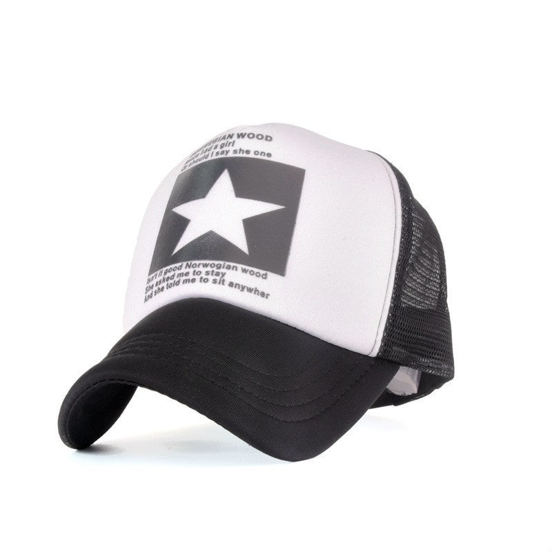Pentagram Print Men's Casual Baseball Mesh Cap