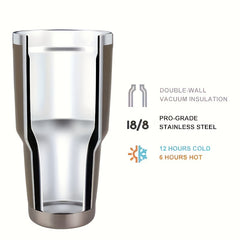 40oz Insulated Cat Paw Print Coffee Mug with Handle and Straw