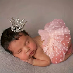 Pink Mesh Puff Skirt Baby Photography Props Set