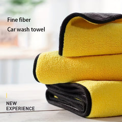 Double Layer High Density Car Wash Towel Thickened Absorbent Fiber Coral Fleece