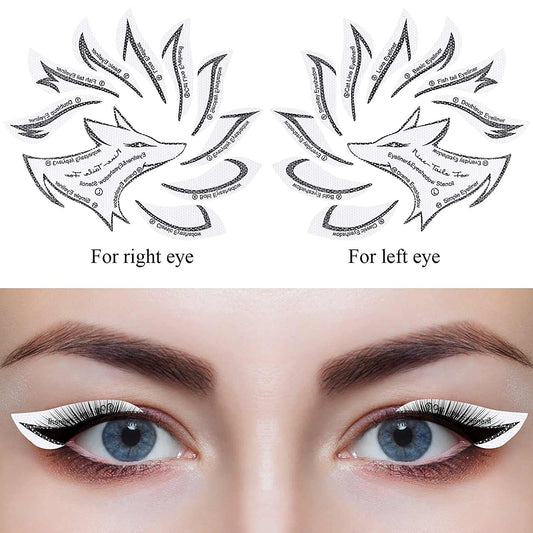 Eyeliner Eyeshadow Sticker Self Adhesive Stencil 2 Sheets