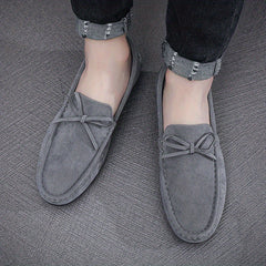 Men's Bowknot Loafer Shoes Non-slip Driving Moccasins