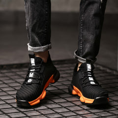Men's Steel Toe Work Safety Shoes Anti Smashing Non-Slip