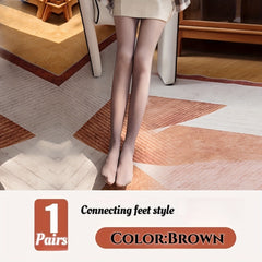 Plush Lined Tights Opaque High Waist Thermal Elastic Leggings
