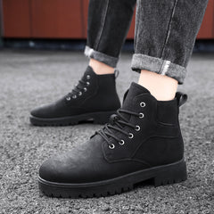 Men's Comfy Riding Boots Non Slip Vintage Shoes for Outdoor Activities