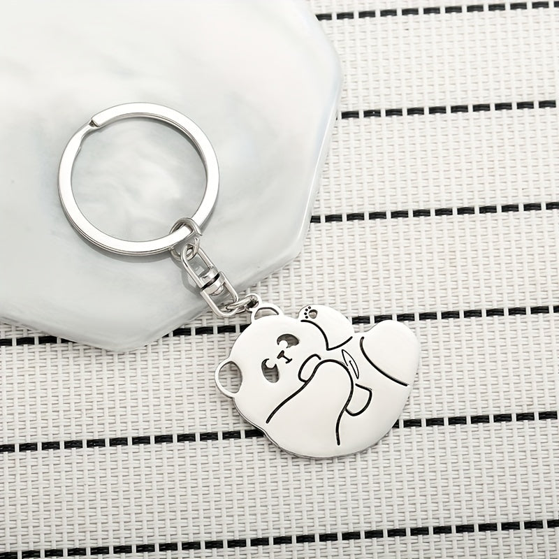 Cartoon Panda Keychain Bag Ornaments Gift Car Key Ring Charms