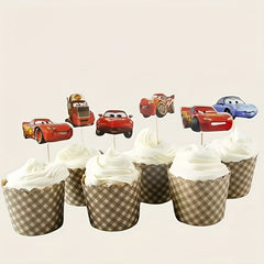 24 Red Cars Party Decorations - Birthday Celebration Supplies