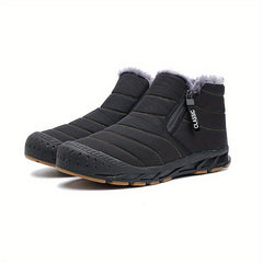 Fur Lined Zip Snow Boots Waterproof Thermal Slip On Winter Warm Shoes