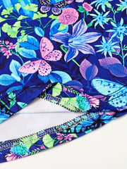 3D Print Magic Forest Graphic Flower Short Sleeve Dress Girls