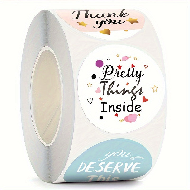 500pcs 38MM Thank You Sealing Stickers Self-Adhesive Labels