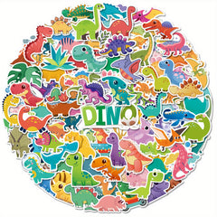 100pcs Dinosaur Stickers Waterproof For Stationery Luggage