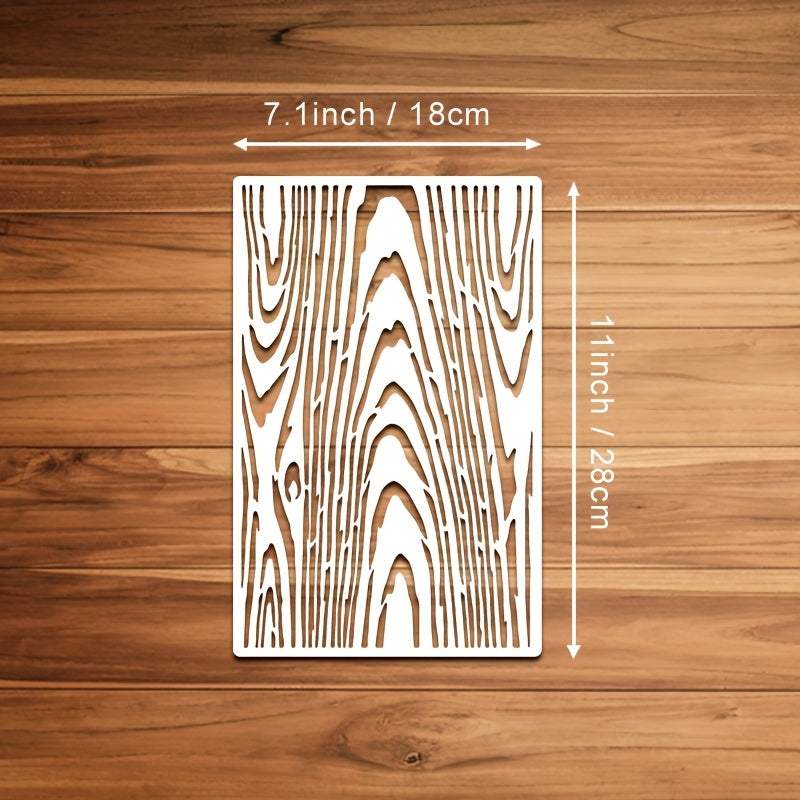 8pcs Abstract Texture Stencils For Painting Wood Grain Crackle Marble Bricks