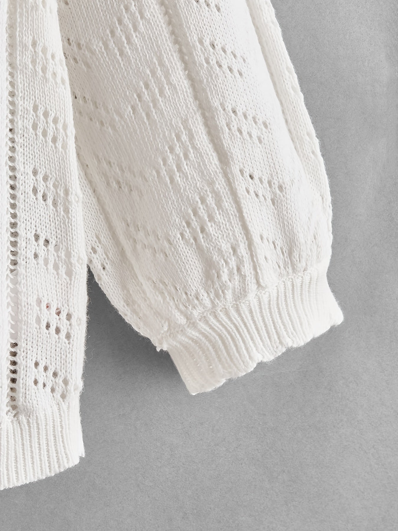 Girls Hollow Out Long Sleeve Knit Cardigan Sweater