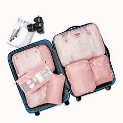 7 Pcs Travel Luggage Bags Clothes Storage Portable Bags