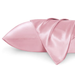 2pcs Pink Satin Pillowcase for Hair and Skin Queen 20 X 30 Inches