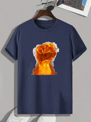 Golden Fist Men's Graphic T-shirt Casual Tee for Summer
