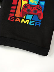Kid's Colorful Gamepad Pattern Thermal Sweatshirt