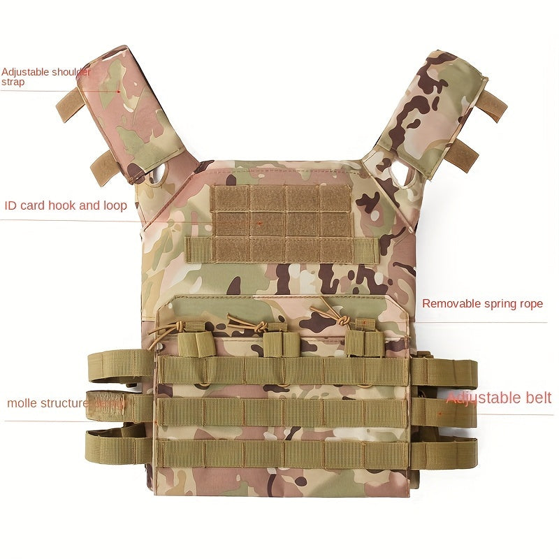 Adjustable 600D Airsoft Vest Lightweight Outdoor Safety Protection
