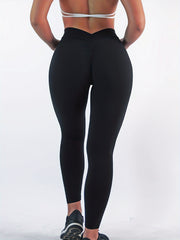 Cross Waist Leggings Yoga Gym Athletic Tight Pants