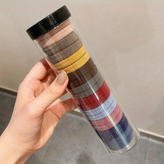 20pcs Seamless Elastic Head Rope in Can for Girls