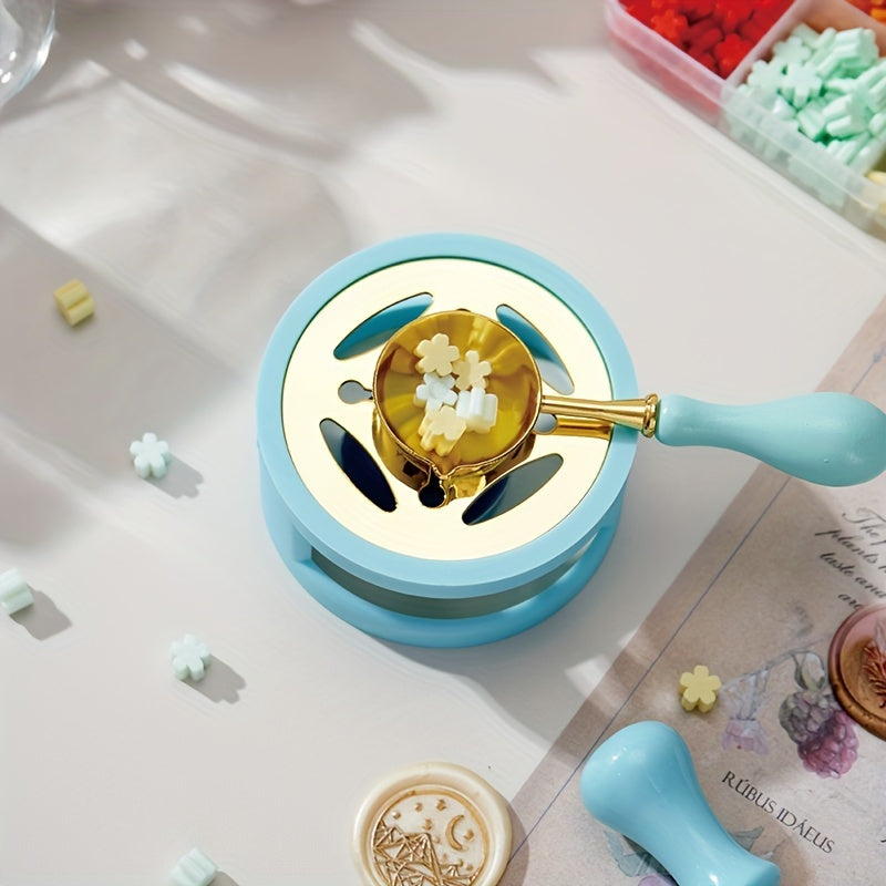 Wax Seal Warmer & Spoon Set High Temp Resistant Stove for Wax Seal Beads/Sticks