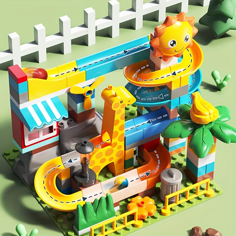 99pcs Large Particle Building Blocks Slide Toy DIY Brick Track Creative Set