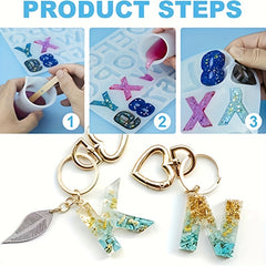 Silicone Alphabet Resin Molds DIY Craft Casting